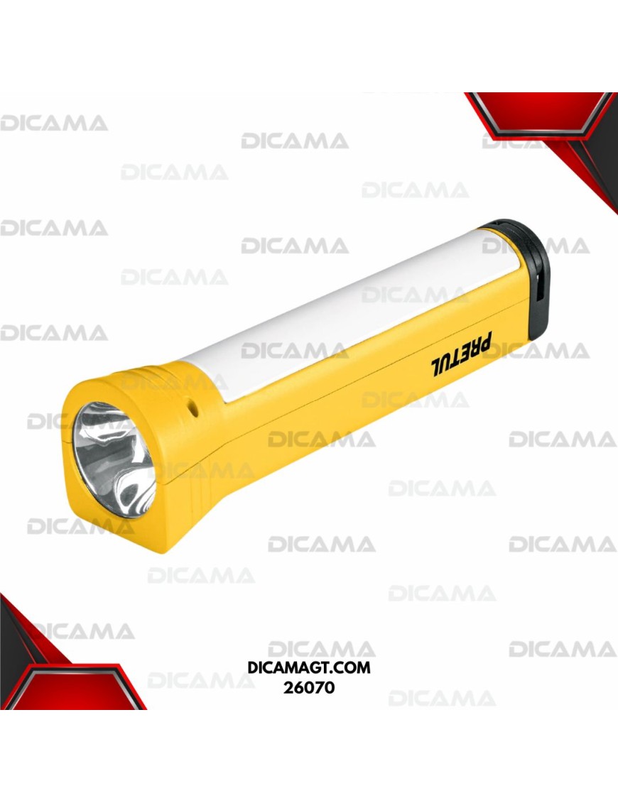 LINTERNA DE MANO LED 230 LM RECARGABLE PRETUL 26070