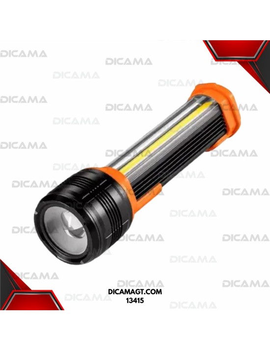 LINTERNA DE MANO LED 480 LM RECARGABLE CON LUZ EMERGENCIA TRUPER 13415