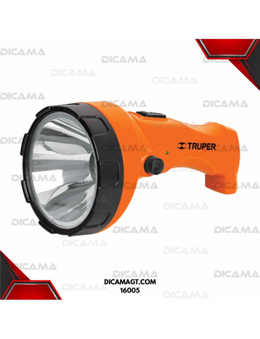LINTERNA PLASTICA 1 LED 150 LM RECARGABLE TRUPER 16005