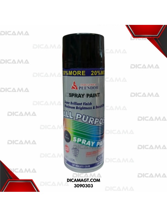PINTURA SPRAY NEGRO BRILLANTE 400ML 39 GETSUN 3090303/