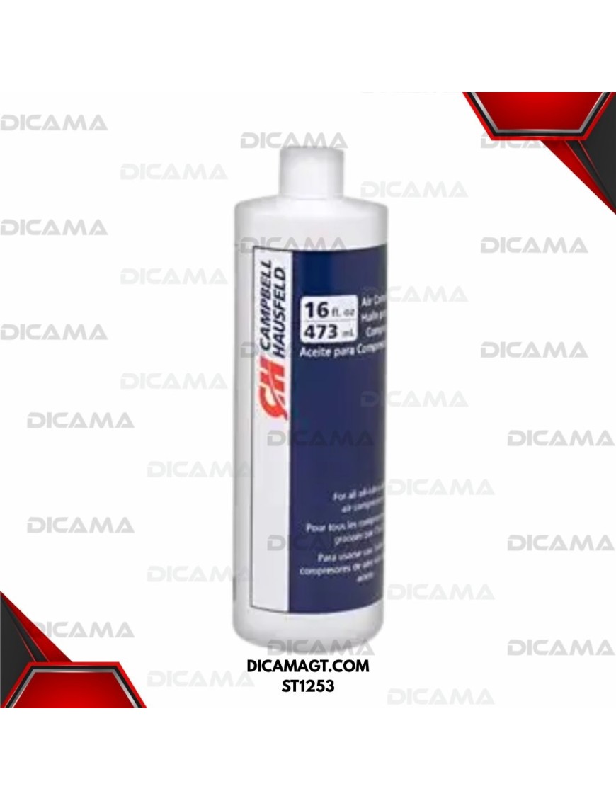 ACEITE PARA COMPRESOR 1/2 LTO 473 ML  ISO 100 CAMPBELL HAUSFELD ST1253