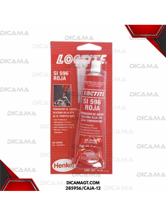 SILICON PEGAMENTO ROJO 70ML LOCTITE 285956/