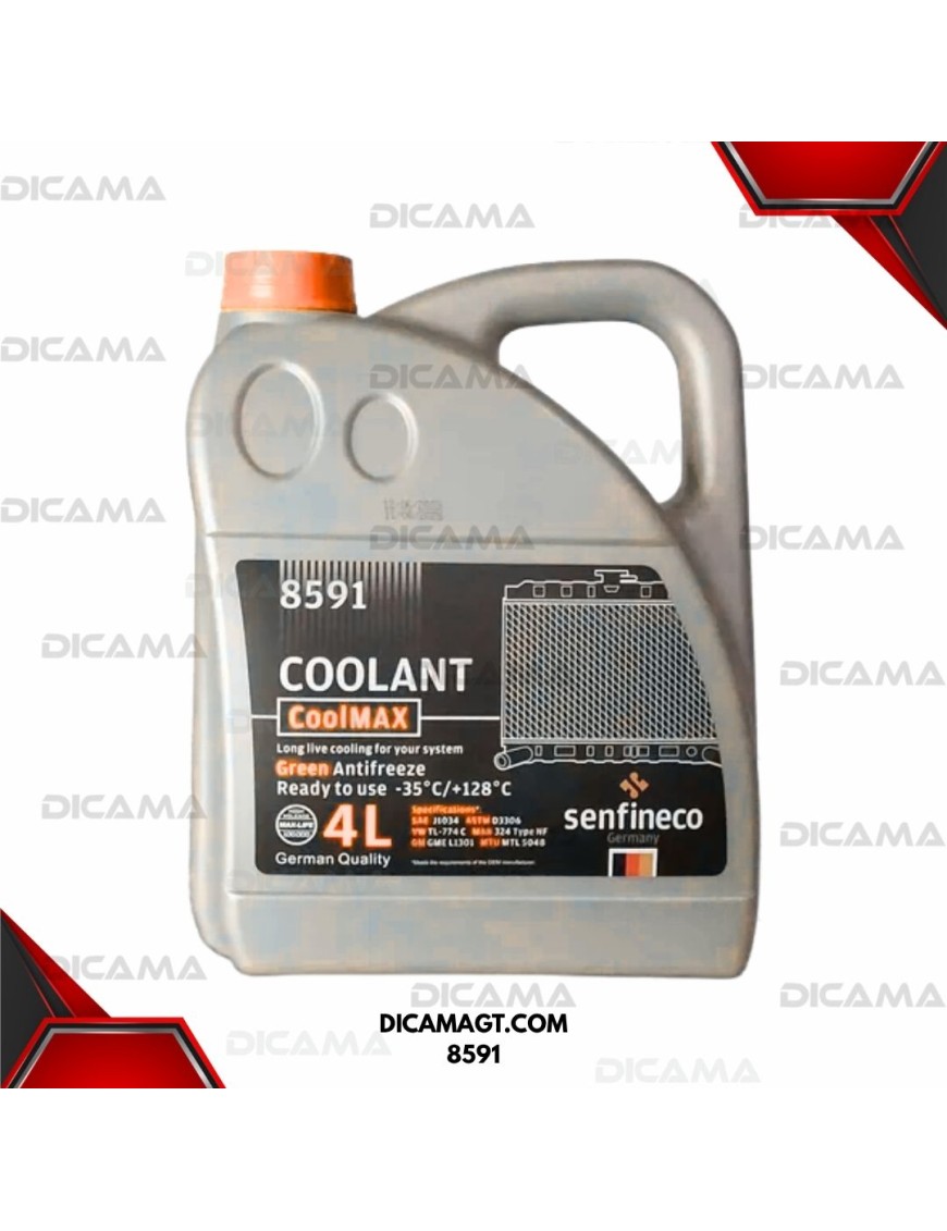 GALON REFRIGERANTE 50% ORANGE COOLANT COOLFIT SENFINECO 8591