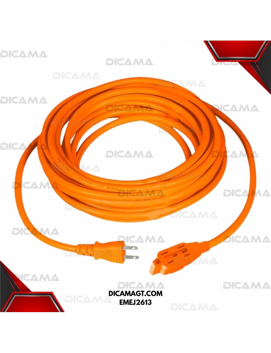 EXTENSION ELECTRICA 4 METROS NARANJA CALIBRE 2X16 AWG EMTOP EMEJ2613