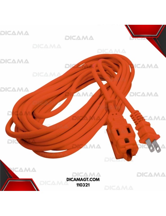 EXTESION ELECTRICA 15 METROS NARANJA USO RUDO (16) AKSI 110321