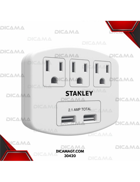 REGLETA TRANSFORMER MAX USB 3/6 STANLEY 30420