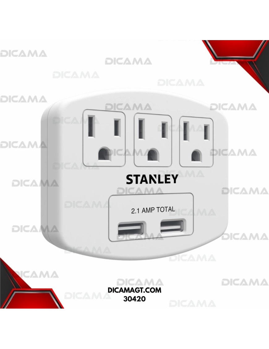 REGLETA TRANSFORMER MAX USB 3/6 STANLEY 30420