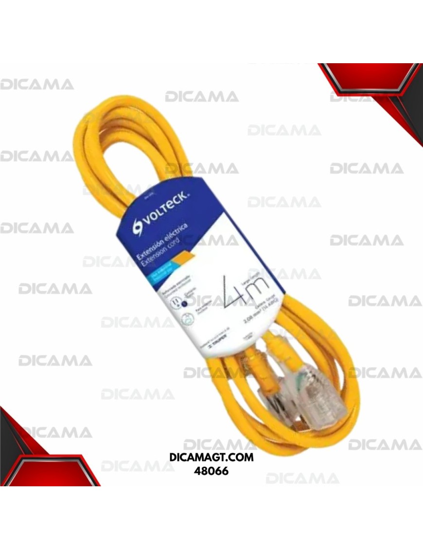 EXTENSION ELECTRICA USO RUDO 4 METROS VOLTECK 48066