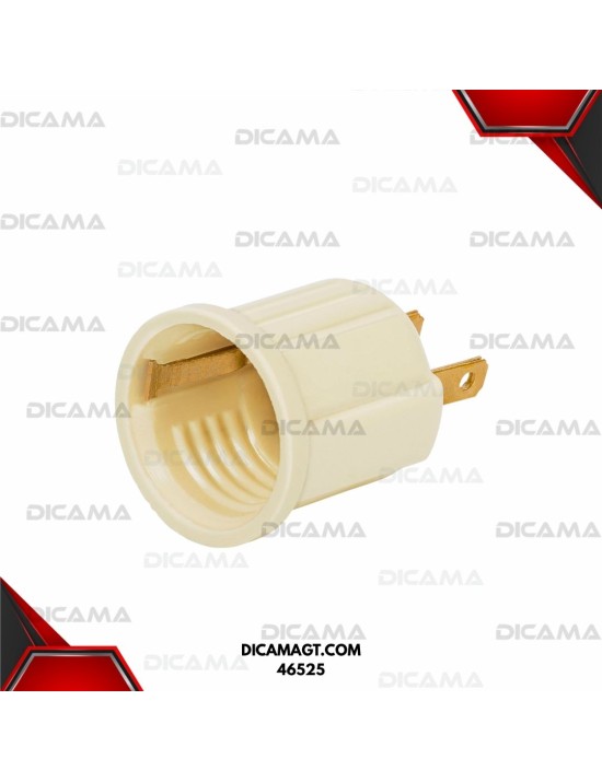 PORTALÁMPARA DE BAQUELITA, CON ADAPTADOR, MARFIL VOLTECK 46525