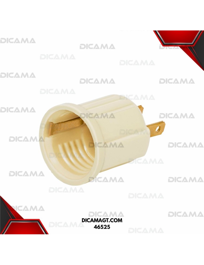 PORTALÁMPARA DE BAQUELITA, CON ADAPTADOR, MARFIL VOLTECK 46525