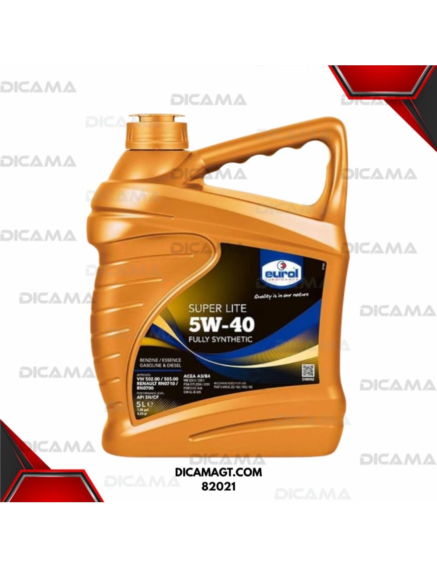 ACEITE GARRAFA 5W40 SUPERLITE EUROL
