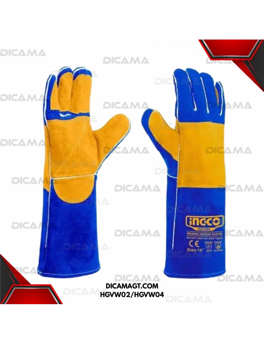GUANTES PARA SOLDAR INDUSTRIALES INGCO HGVW02/HGVW04