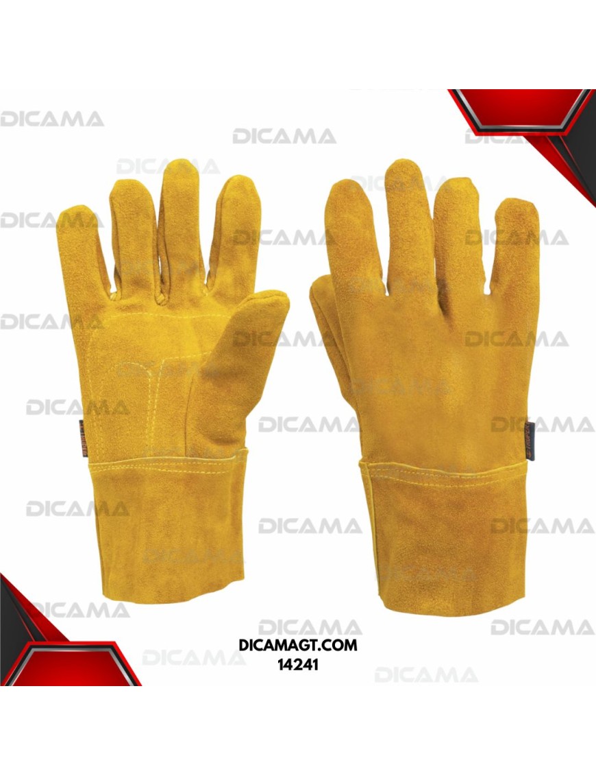 GUANTES PARA SOLDAR DE CARNAZA PALMA REFORZADA CORTOS TRUPER 14241
