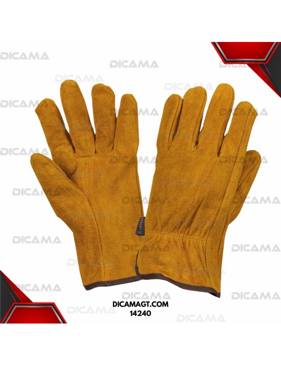 GUANTES DE CARNAZA C/ELASTICO CORTO TRUPER 14240
