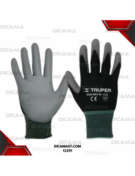 GUANTES DE NYLON RECUBIERTOS DE POLIURETANO, M TRUPER 13291