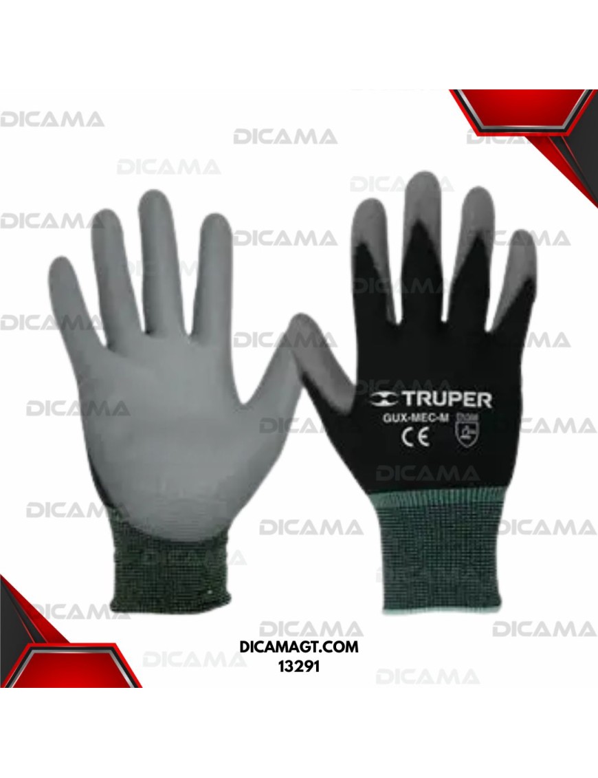 GUANTES DE NYLON RECUBIERTOS DE POLIURETANO, M TRUPER 13291