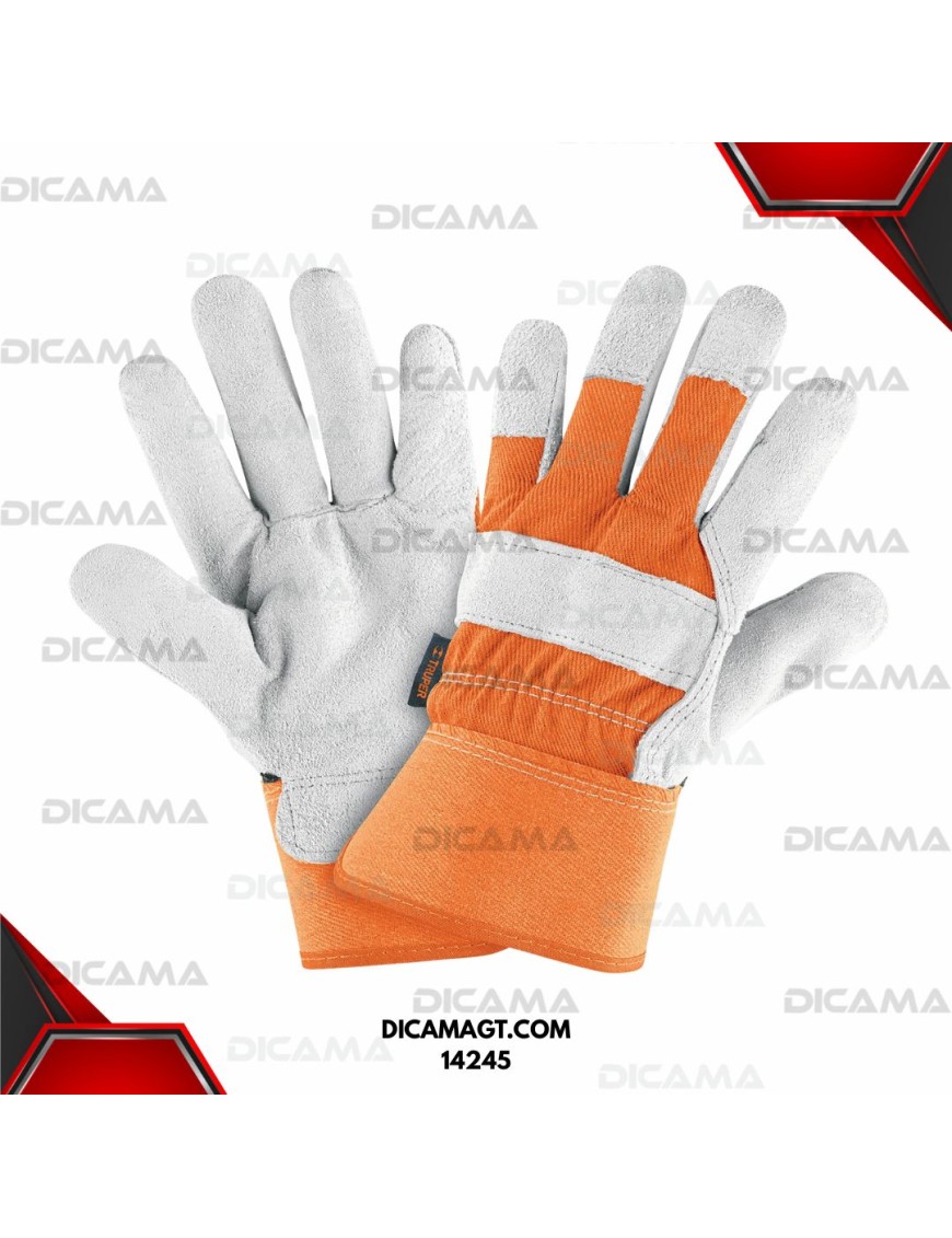 GUANTES PARA SOLDAR DE CARNAZA PALMA REFORZADA LARGOS TRUPER 14245
