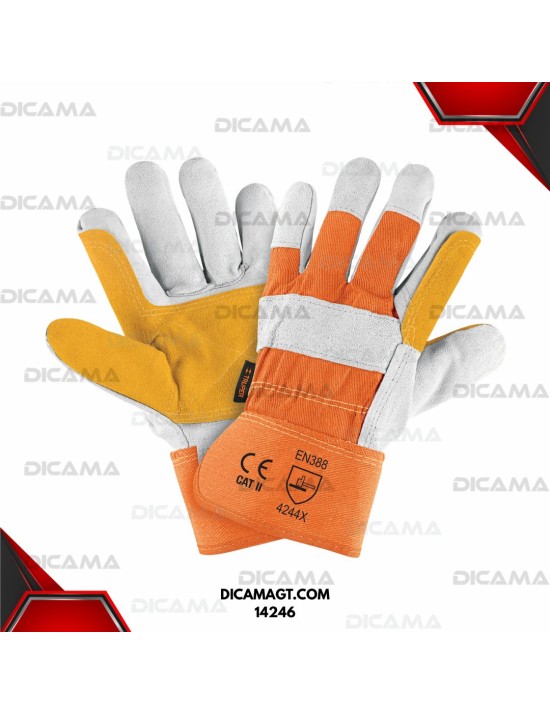 GUANTES DE CONSTRUCCION DE TELA-CARNAZA TRUPER 14246