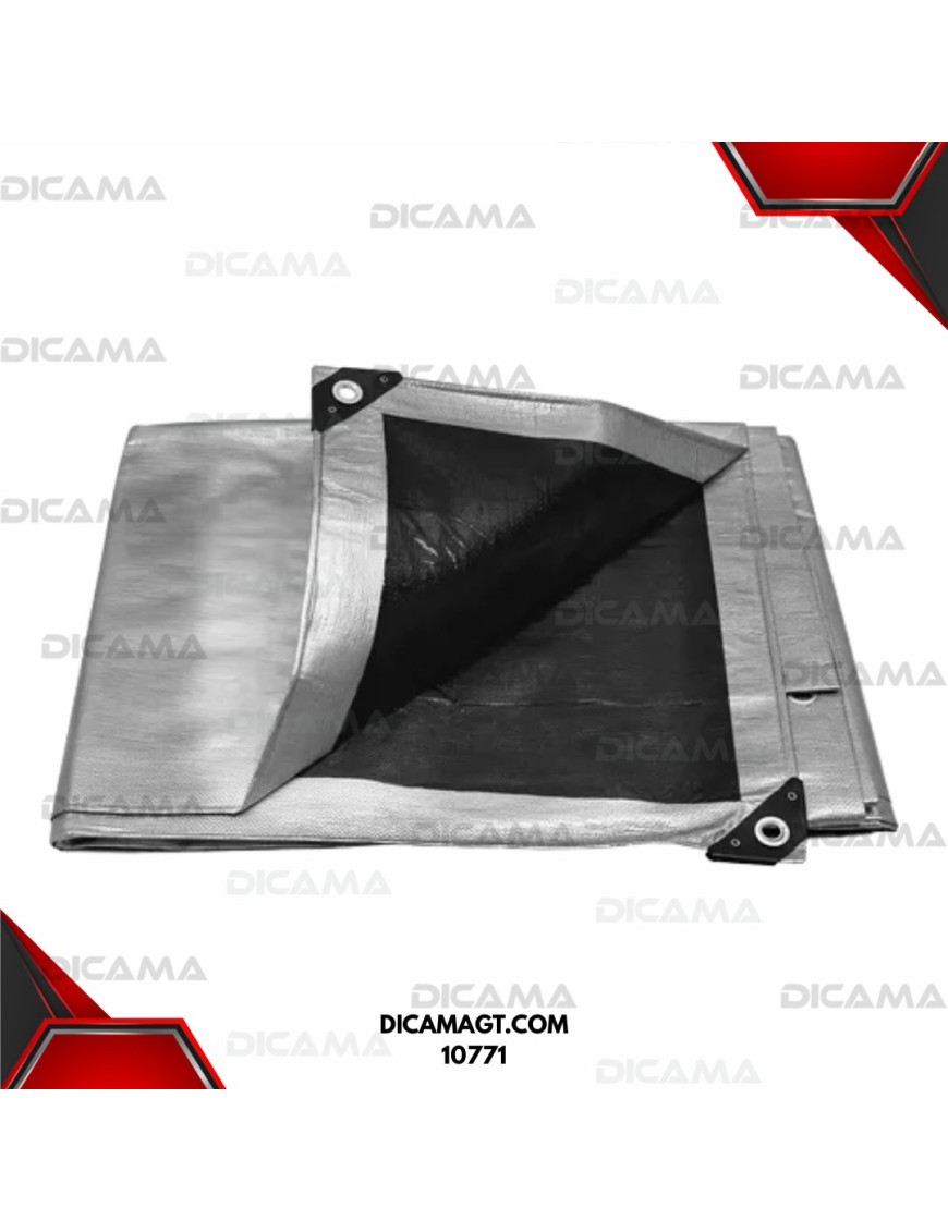 LONA 3X5 METROS GRIS REFORZADA TRUPER 10771