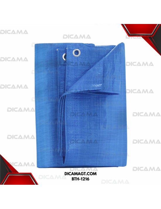 LONA POLIMERO REISTENTE 7 MILESIMAS 12X16 (3.6MX4.8M AZUL CHINA BTH-1216