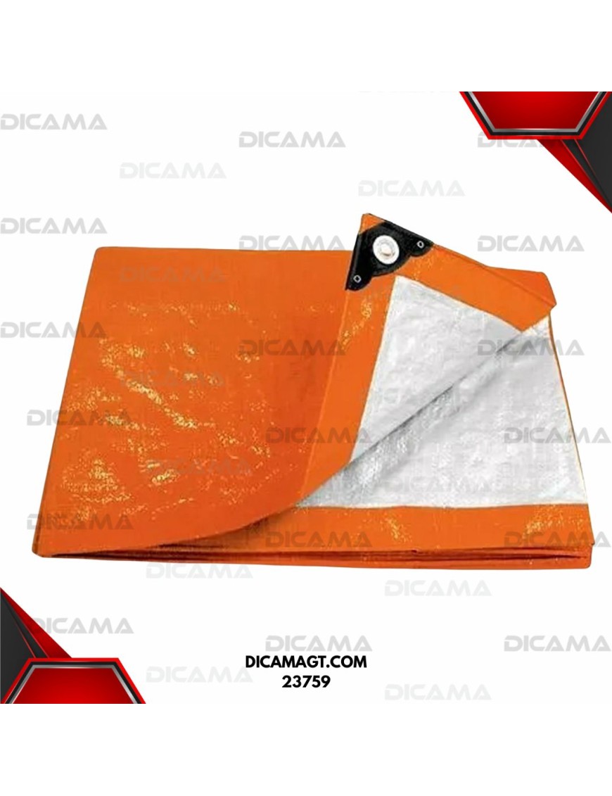 LONA 4X6 METROS NARANJA PRETUL 23759