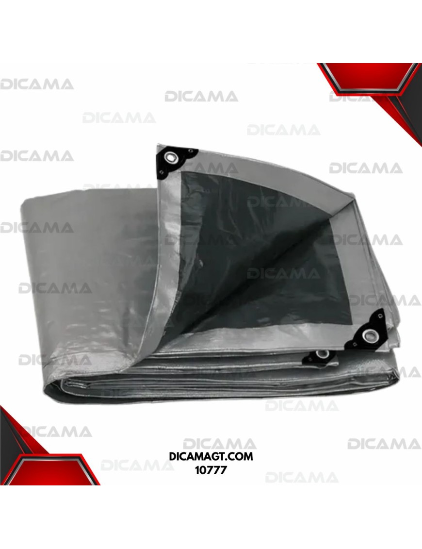 LONA 6X6 METROS GRIS REFORZADA TRUPER 10777