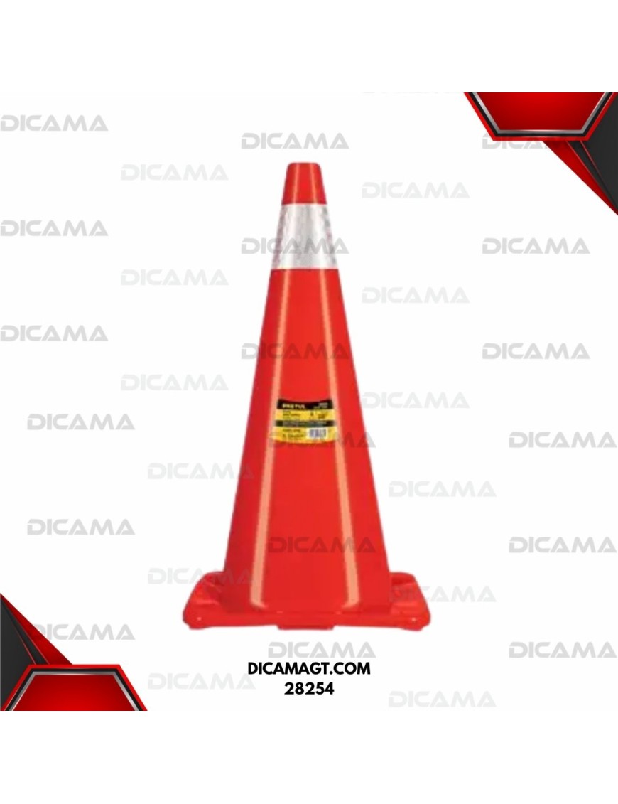 CONO DE PRECAUCION 70 CM C/REFLEJANTE 28 PESO 2.3 KILOS PRETUL 28254