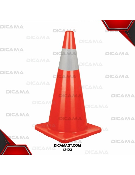 CONO DE PRECAUCION 70 CM C/REFLEJANTE 28 PESO 2.5 KILOS TRUPER 13123