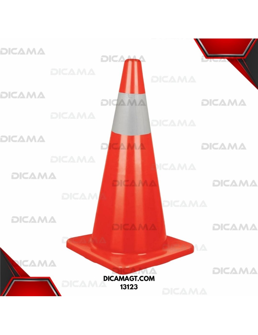 CONO DE PRECAUCION 70 CM C/REFLEJANTE 28 PESO 2.5 KILOS TRUPER 13123
