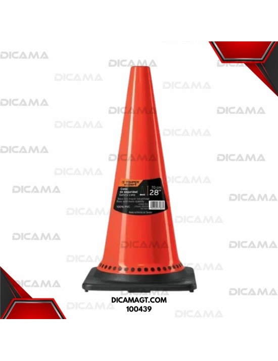 CONO DE PRECAUCION 70 CM 28 PESO 3.2 KILOS TRUPER 100439