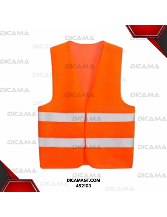 CHALECO CON CINTA DOBLE DE POLIESTER NARANJA WOKIN 452103