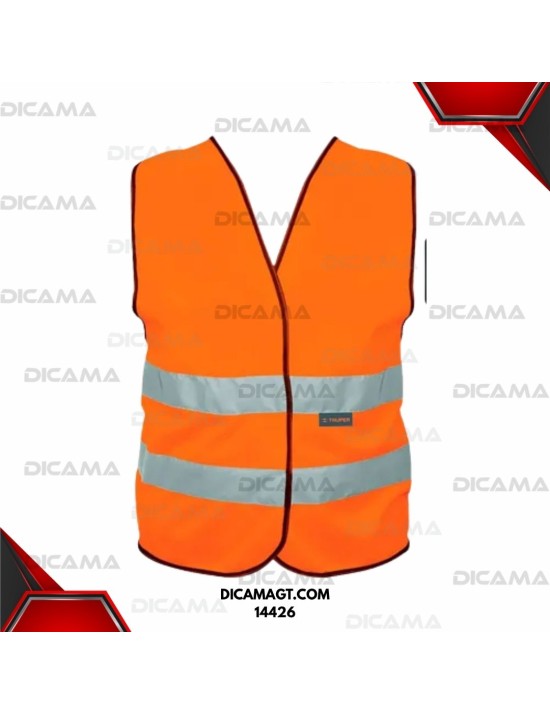 CHALECO DE SEGURIDAD DE TELA NARANJA TRUPER 14426