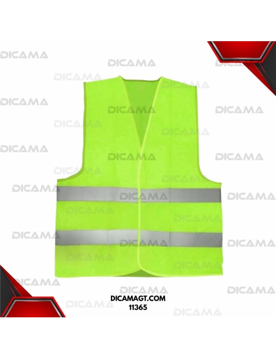 CHALECO CON CINTA DOBLE DE POLIESTER VERDE AKSI 108103