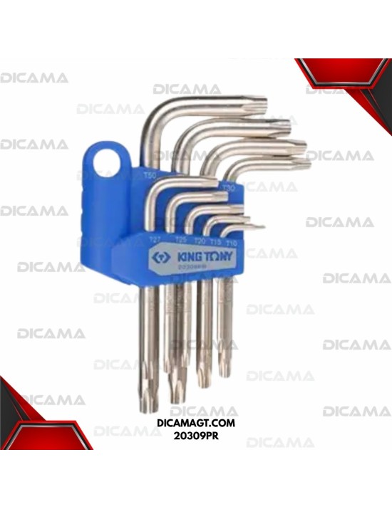 JUEGO DE LLAVES TORX 9 PZS T10 A T 50 KING TONY 20309PR
