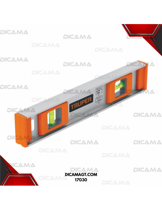 NIVEL DE 12 CUERPO DE ALUMINIO CON PROTECCIÓN DE ABS TRUPER 17030