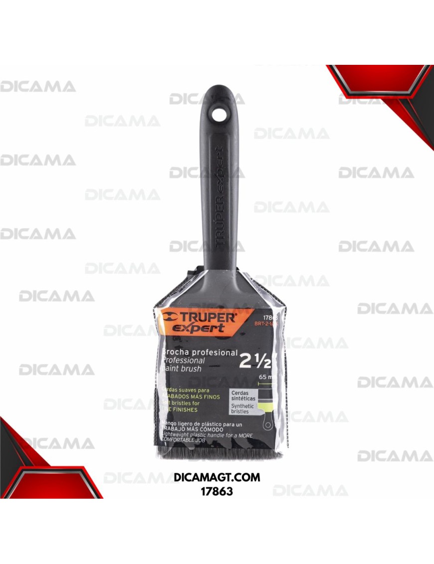 BROCHA 2-1/2 PROFESIONAL DE  MANGO DE PLÁSTICO  EXPERT TRUPER 17863