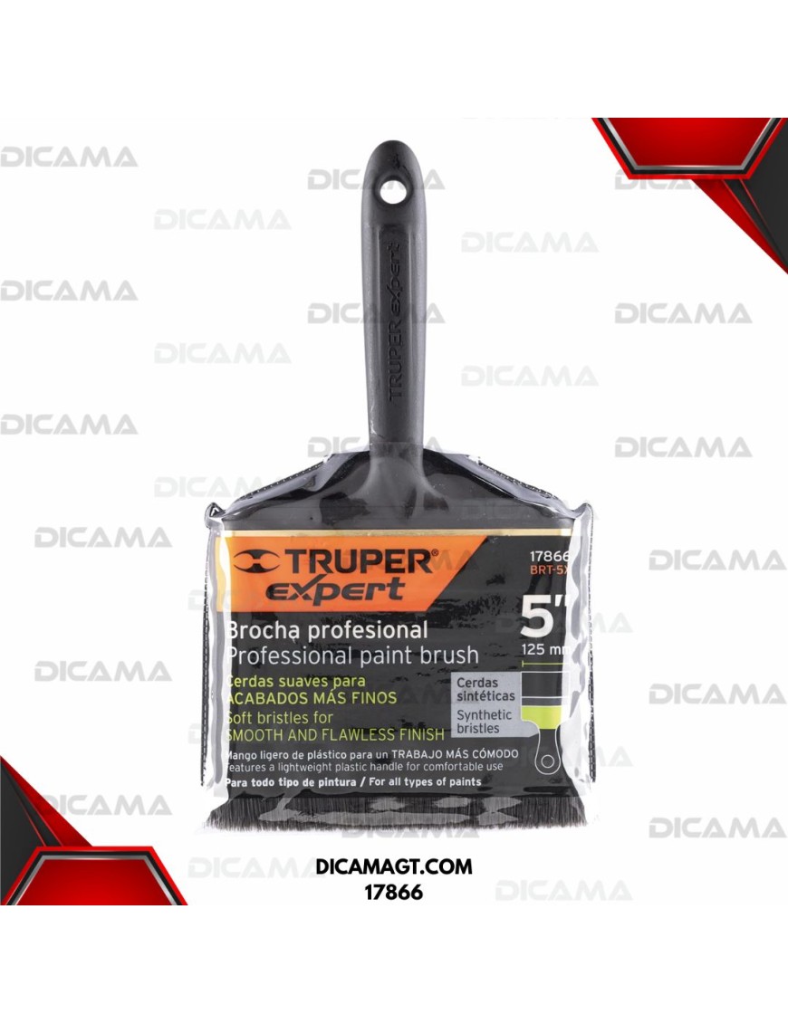 BROCHA PROFESIONAL DE 5 MANGO DE PLASTICO EXPERT TRUPER 17866