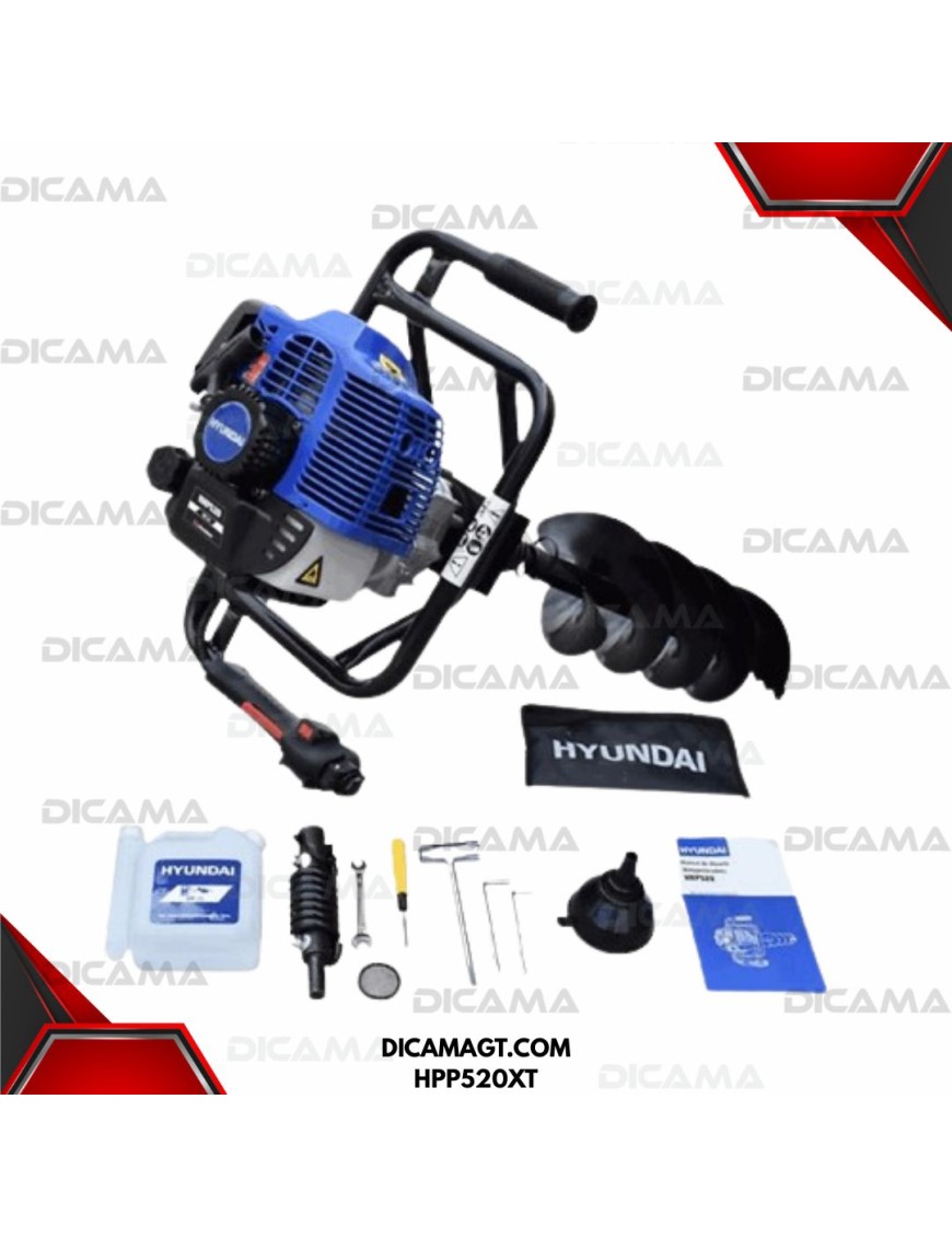 MOTOPERFORADORA 100X20CM C/MOTOR 2.5HP/52CC HYUNDAI HPP520XT