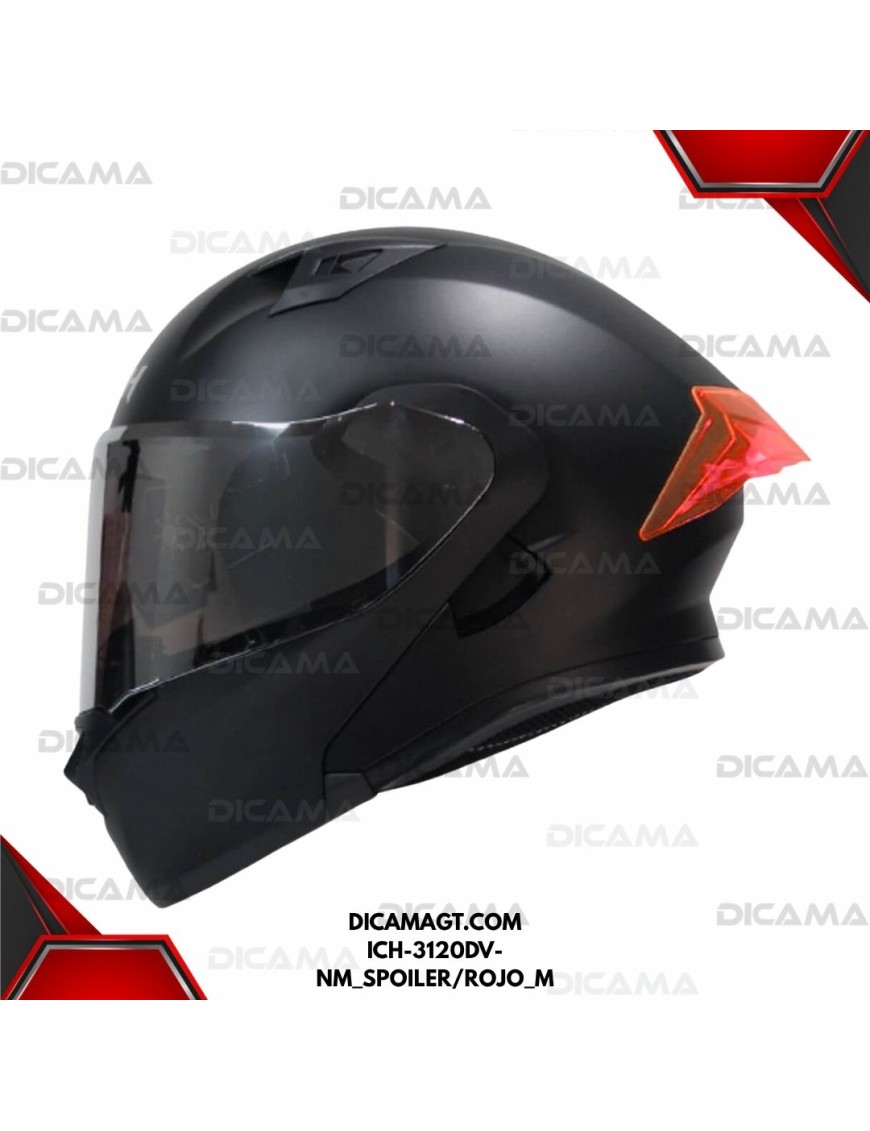 CASCO MOTORISTA M NEGRO SPOILER ROJO ICH ICH-3120DV-NM_SPOILER/ROJO_M