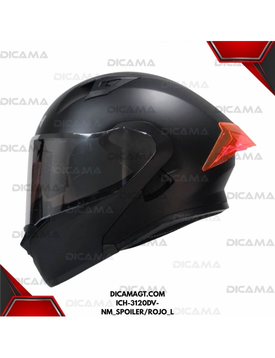 CASCO MOTORISTA L NEGRO SPOILER ROJO ICH ICH-3120DV-NM_SPOILER/ROJO_L
