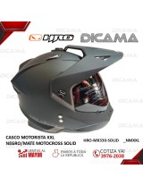 CASCO MOTORISTA XXL NEGRO/MATE MOTOCROSS HRO HRO-MX330-SOLID_NMXXL