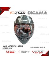 CASCO MOTORISTA L NEGRO M/GRIS GOAT HRO HRO-3400SDV-GOAT_NL