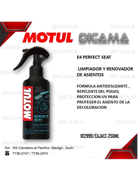 E4 PERFECT SEAT LIMPIADOR Y RENOVADOR DE ASIENTOS