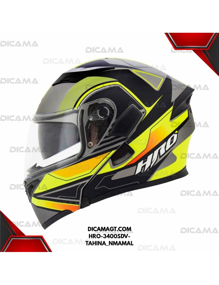 CASCO MOTORISTA L NEGRO M/AMARILLO TAHINA 3400 HRO HRO-3400SDV-TAHINA_NMAMAL