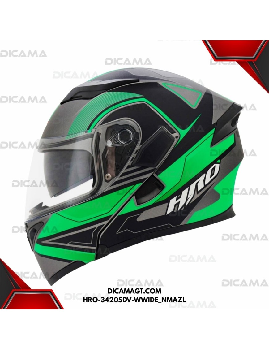 CASCO MOTORISTA L NEGRO M/VERDE WWIDE HRO HRO-3420SDV-WWIDE_NMAZL