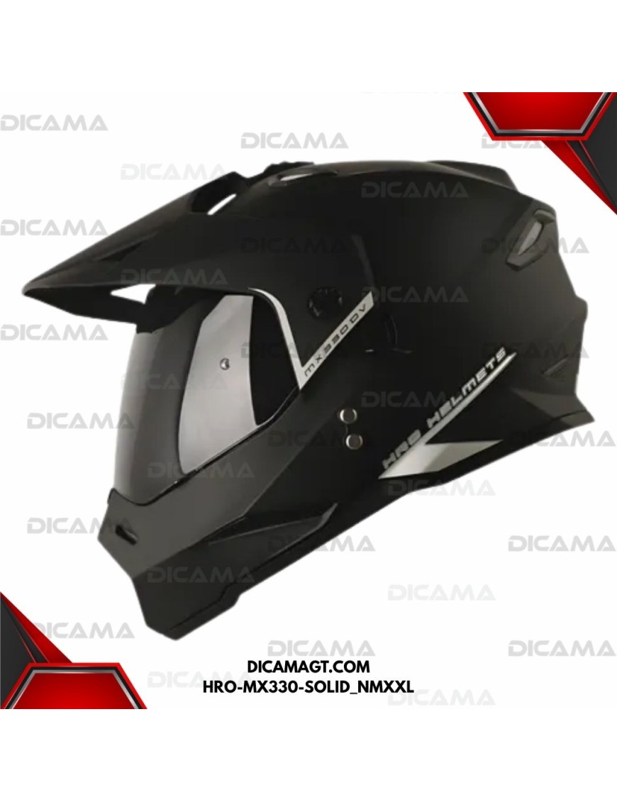 CASCO MOTORISTA XXL NEGRO/MATE SOLID HRO HRO-MX330-SOLID_NMXXL