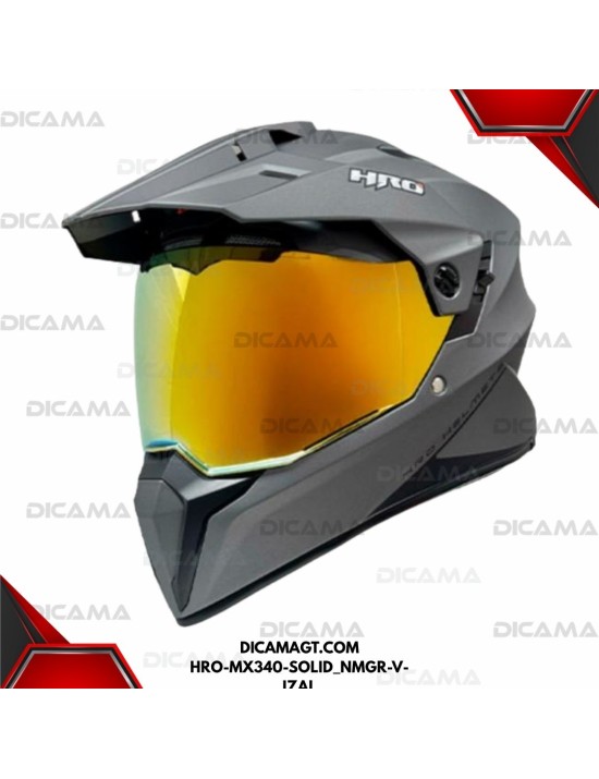 CASCO MOTORISTA L NEG M/GR V/IAZ SOLID HRO HRO-MX340-SOLID_NMGR-V-IZAL