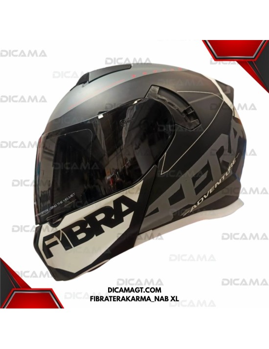 CASCO MOTORISTA XL NE/ANTR/BLA MATE KARMA FIBRA TERA FIBRATERAKARMA_NAB XL