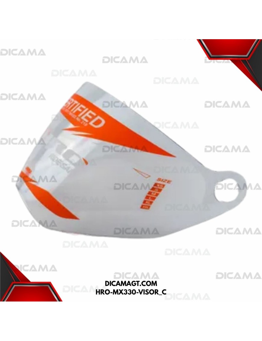 VISOR PARA CASCO MOTORISTA CLARO MX330 HRO HRO-MX330-VISOR_C