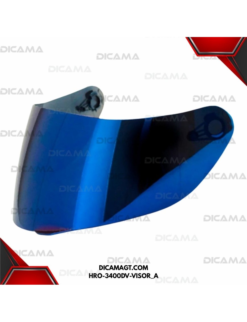 VISOR PARA CASCO MOTORISTA AZUL 3400 IRIDIUM HRO HRO-3400DV-VISOR_A